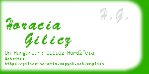 horacia gilicz business card